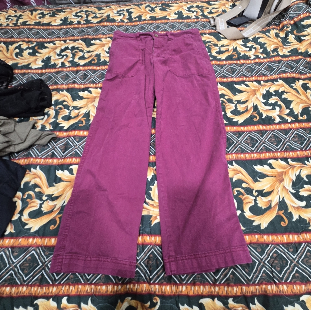 GAP Women's Magenta Wide Leg Pants